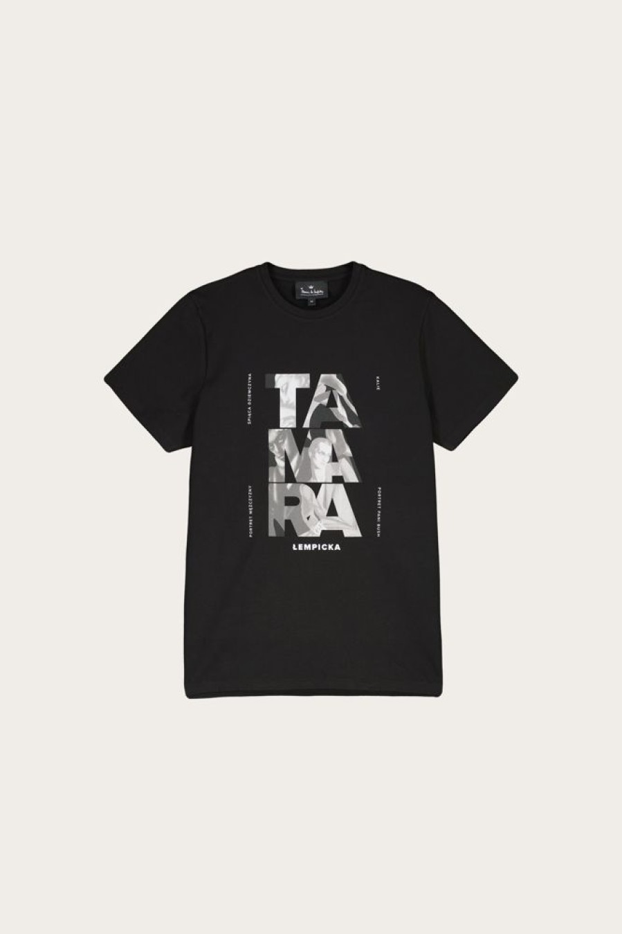 Mezczyzna lavard | Czarny T-Shirt Meski Z Nadrukiem 78055