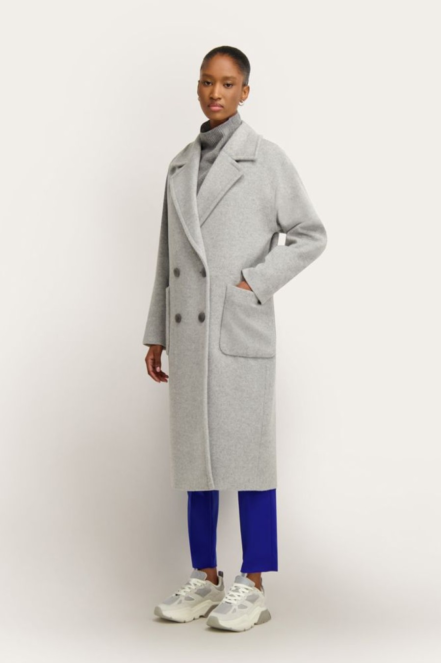 Kobieta lavard | Plaszcz Z Welny 86644